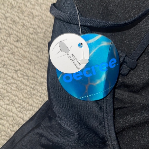 Women’s Decree One Piece Black Bathing Suit NWT size X-small - Picture 4 of 7